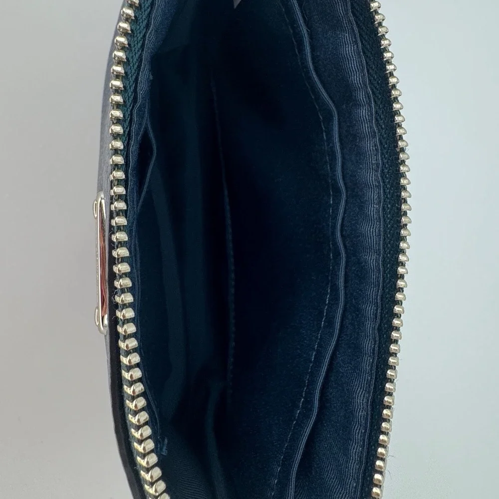 Coach Nolita 19 Women Wristlet Small Teal Blue Pebbled Leather Chain Strap